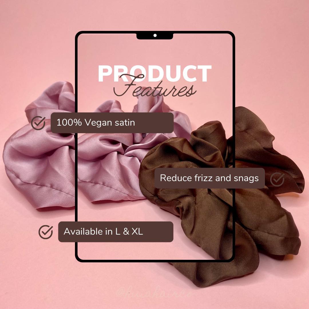 Huia Hair Co Satin Scrunchie